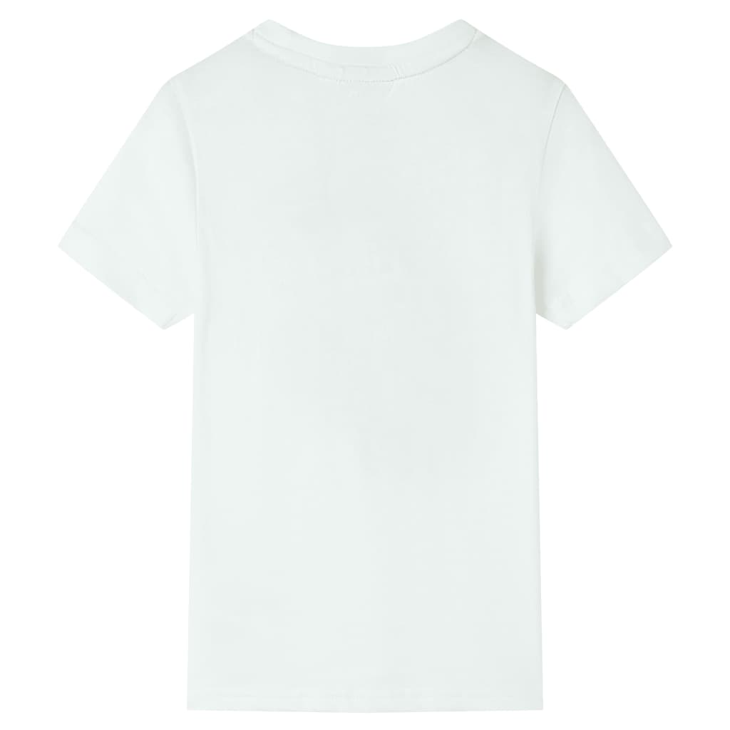 Kids' T-shirt with Short Sleeves Ecru 128