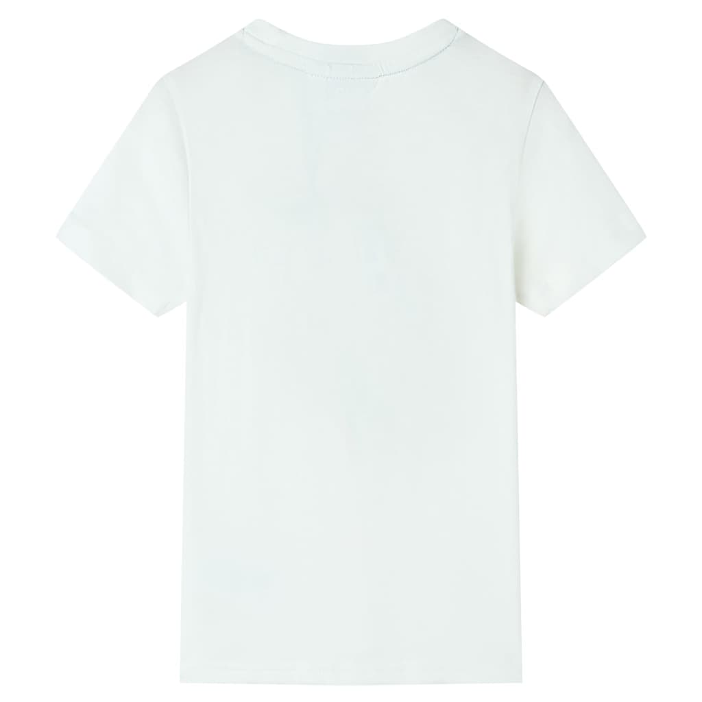 Kids' T-shirt with Short Sleeves Ecru 140