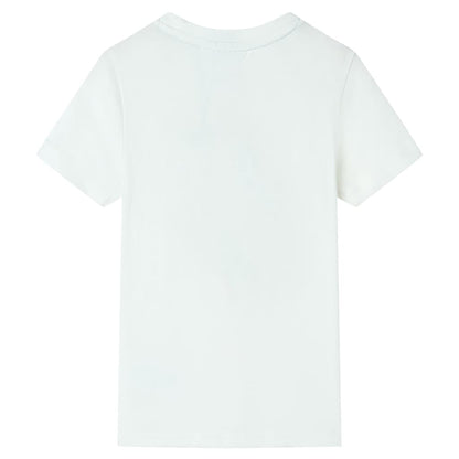 Kids' T-shirt with Short Sleeves Ecru 140