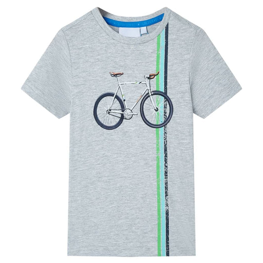 Kids' T-shirt with Short Sleeves Grey 116