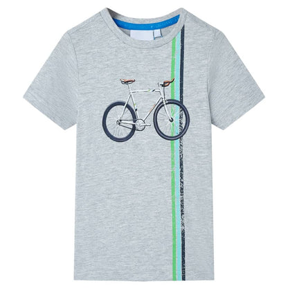 Kids' T-shirt with Short Sleeves Grey 128