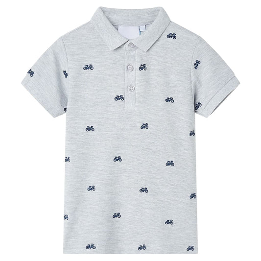 Kids' Polo Shirt  Grey Melange 116