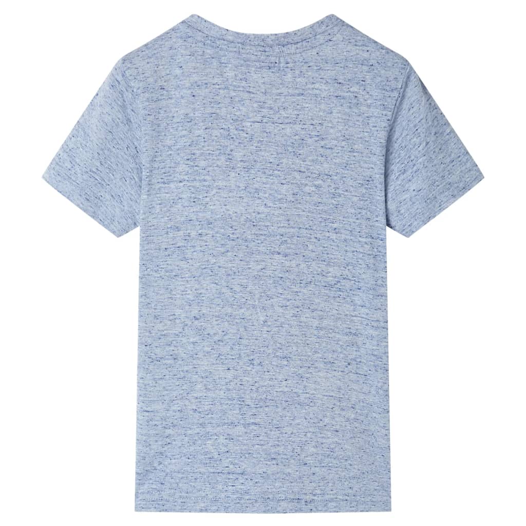 Kids' T-shirt with Short Sleeves Blue Melange 92