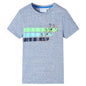 Kids' T-shirt with Short Sleeves Blue Melange 116