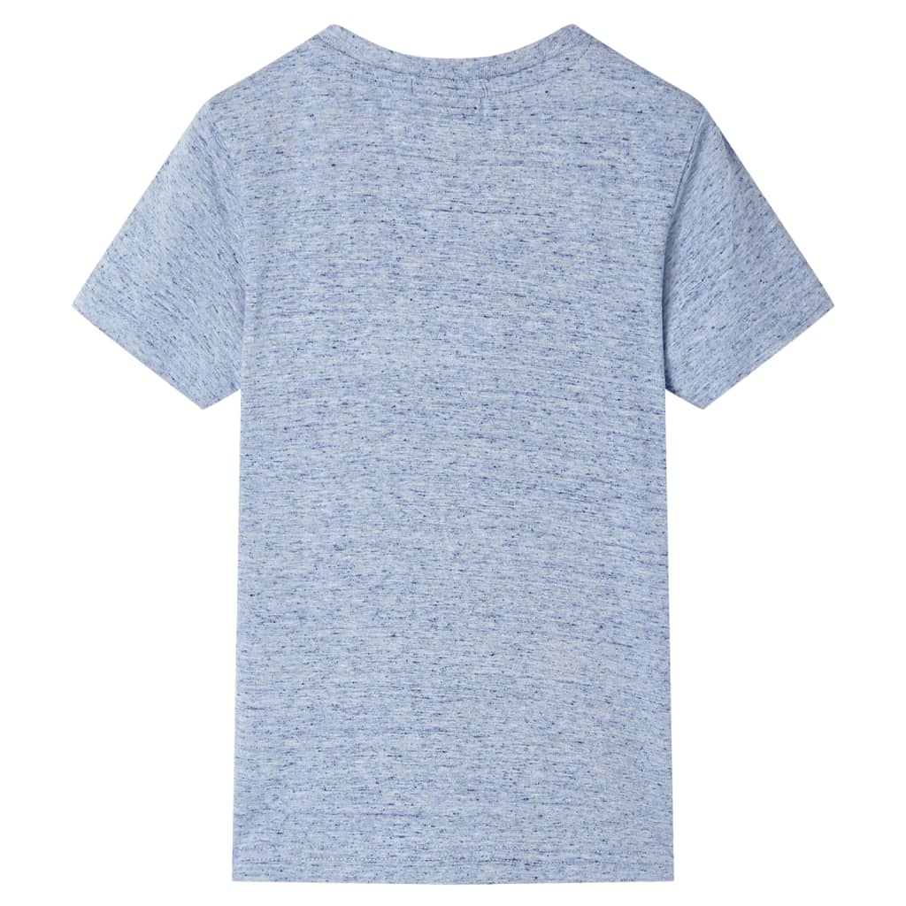 Kids' T-shirt with Short Sleeves Blue Melange 140