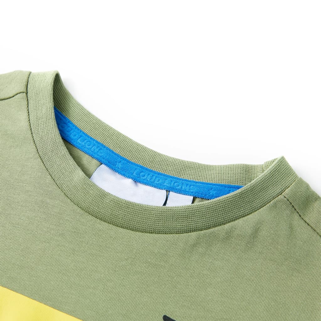 Kids' T-shirt with Short Sleeves Light Khaki 92