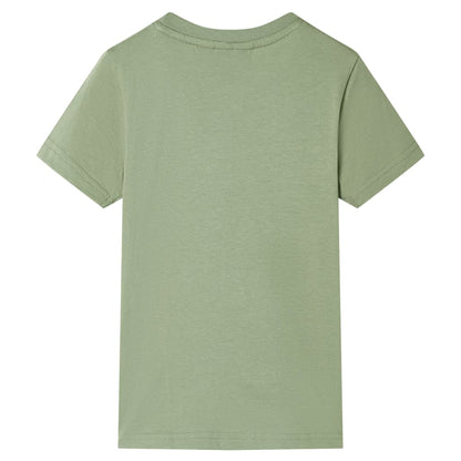 Kids' T-shirt with Short Sleeves Light Khaki 104