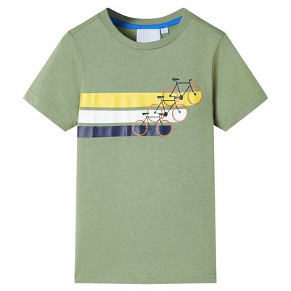 Kids' T-shirt with Short Sleeves Light Khaki 128