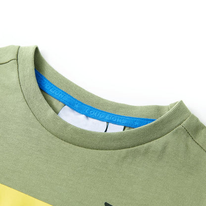 Kids' T-shirt with Short Sleeves Light Khaki 128