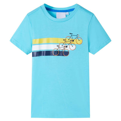 Kids' T-shirt with Short Sleeves Aqua 104