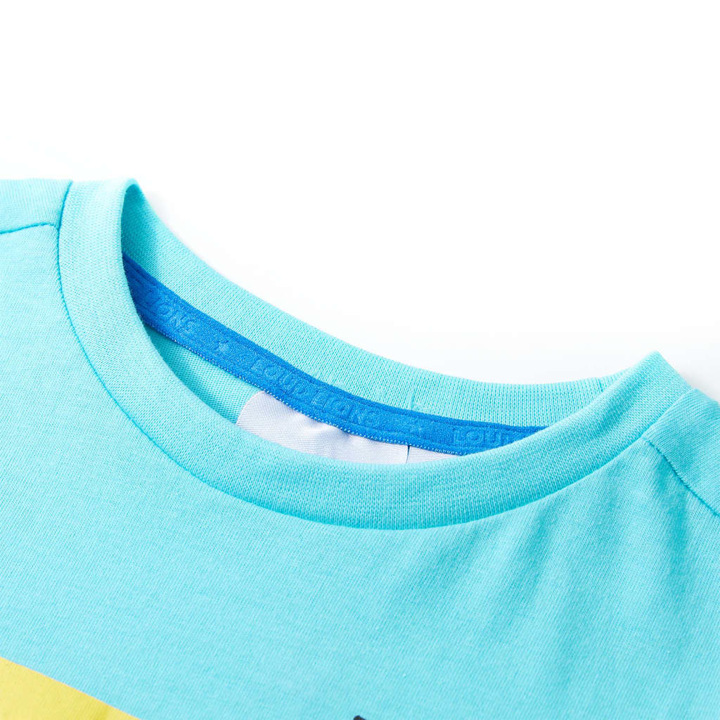 Kids' T-shirt with Short Sleeves Aqua 104