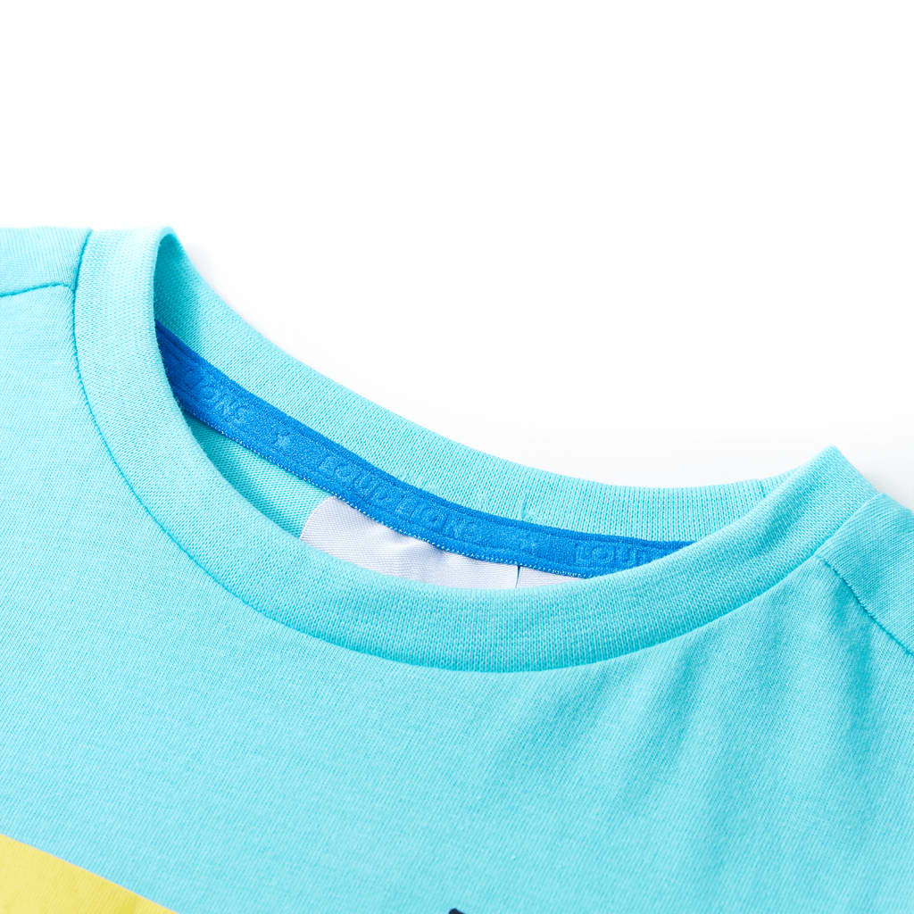 Kids' T-shirt with Short Sleeves Aqua 116