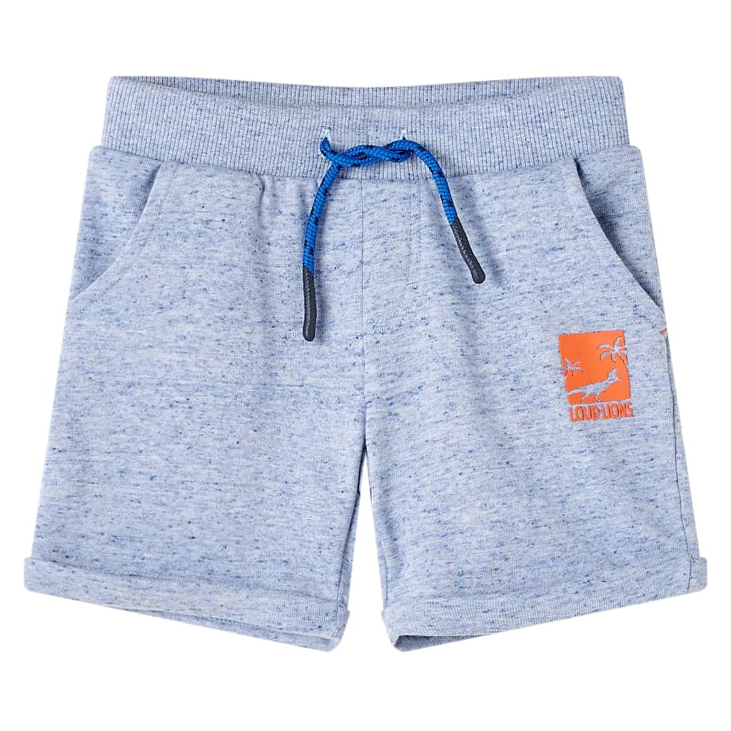 Kids' Shorts with Drawstring Blue Melange 116