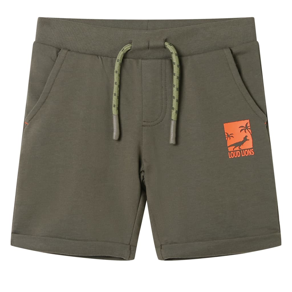 Kids' Shorts with Drawstring Dark Khaki 92