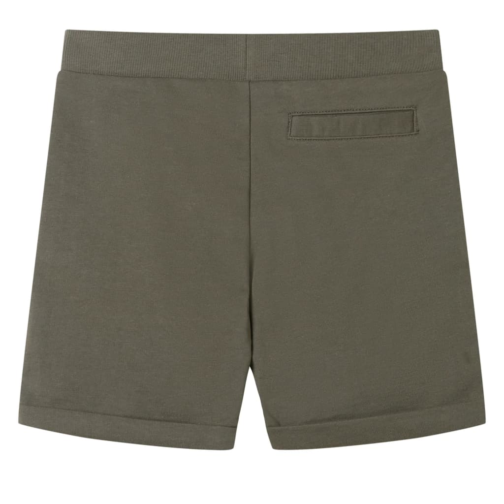 Kids' Shorts with Drawstring Dark Khaki 128