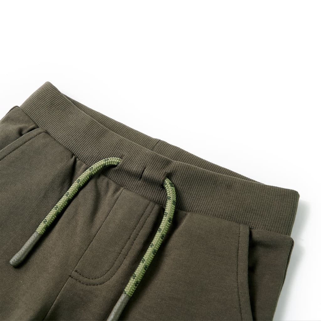 Kids' Shorts with Drawstring Dark Khaki 128