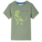 Kids' T-shirt with Short Sleeves Light Khaki 92