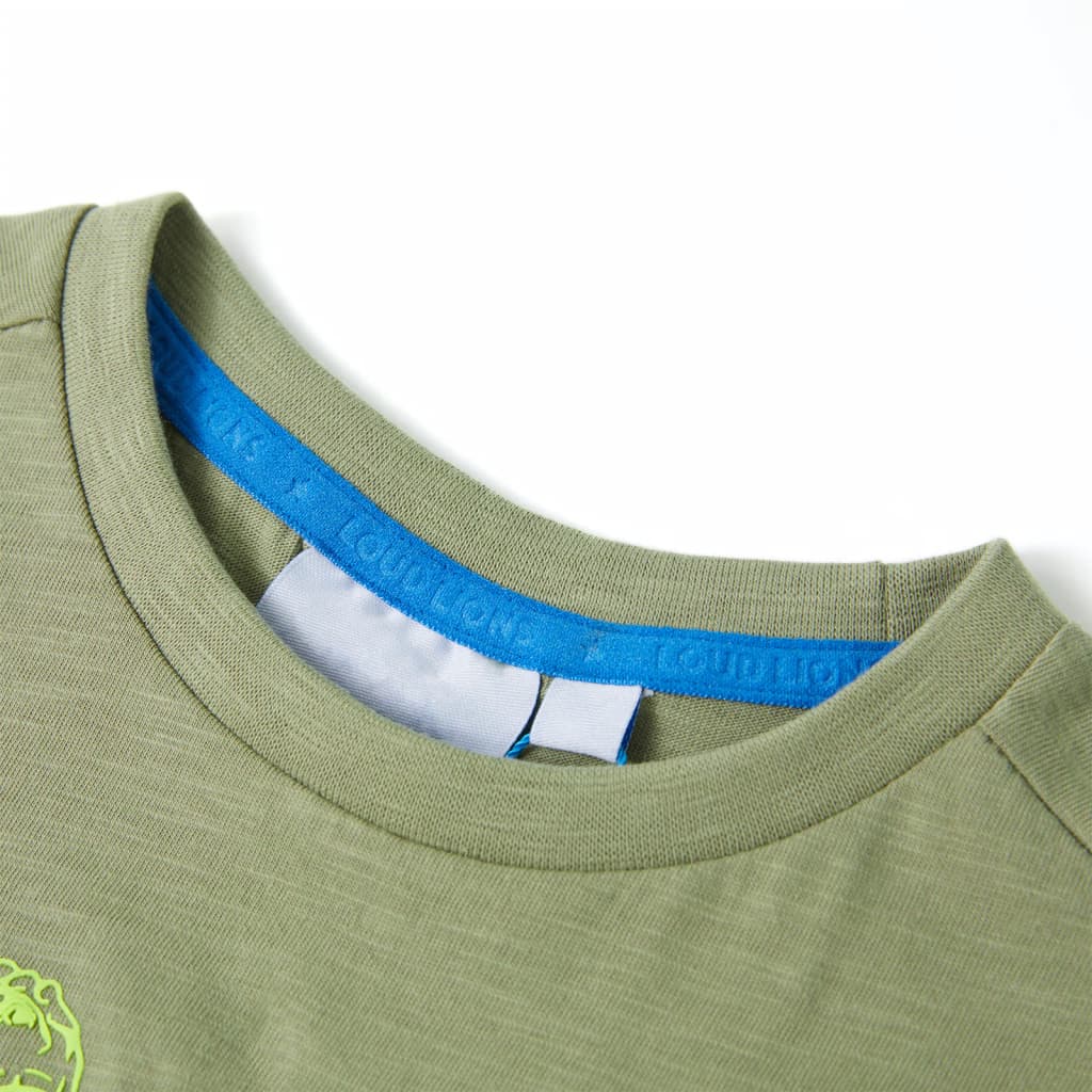 Kids' T-shirt with Short Sleeves Light Khaki 92