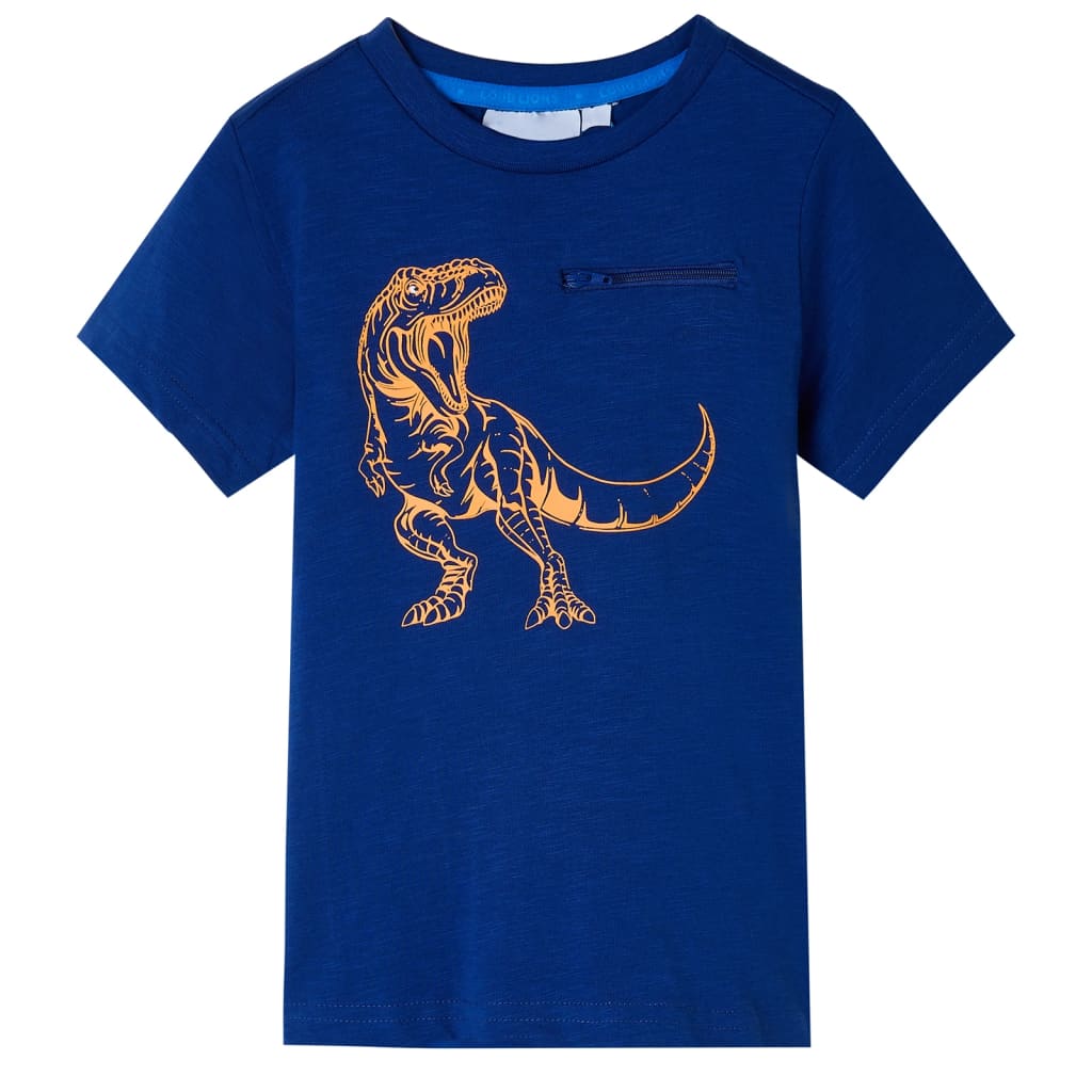 Kids' T-shirt with Short Sleeves Dark Blue 116