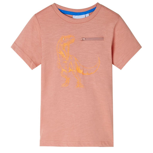 Kids' T-shirt with Short Sleeves Light Orange 104