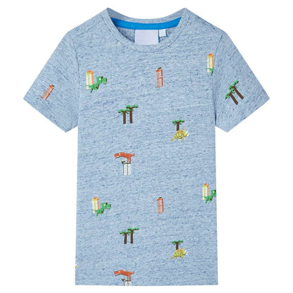 Kids' T-shirt Blue Melange 92