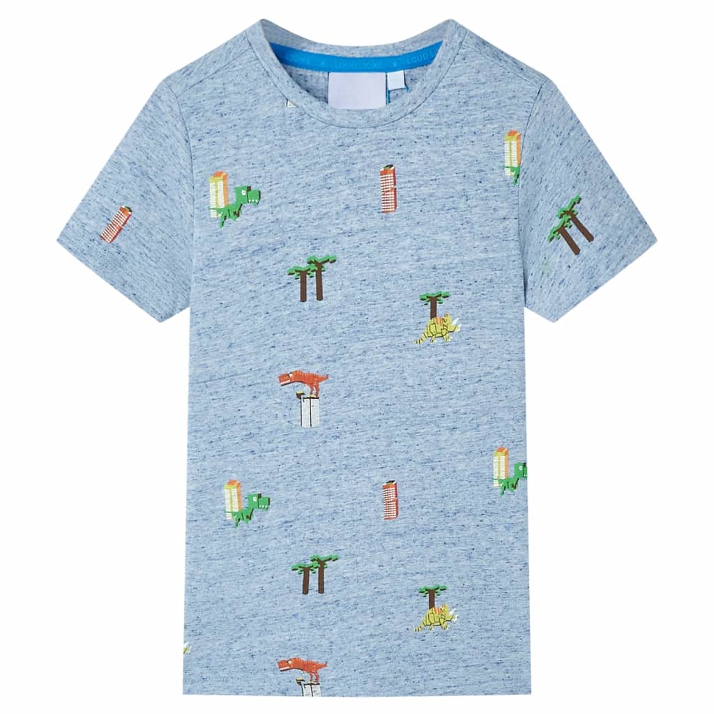 Kids' T-shirt Blue Melange 116