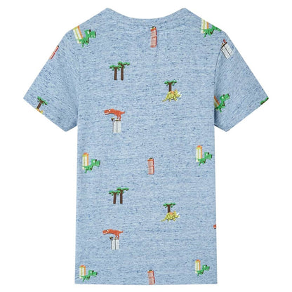 Kids' T-shirt Blue Melange 116