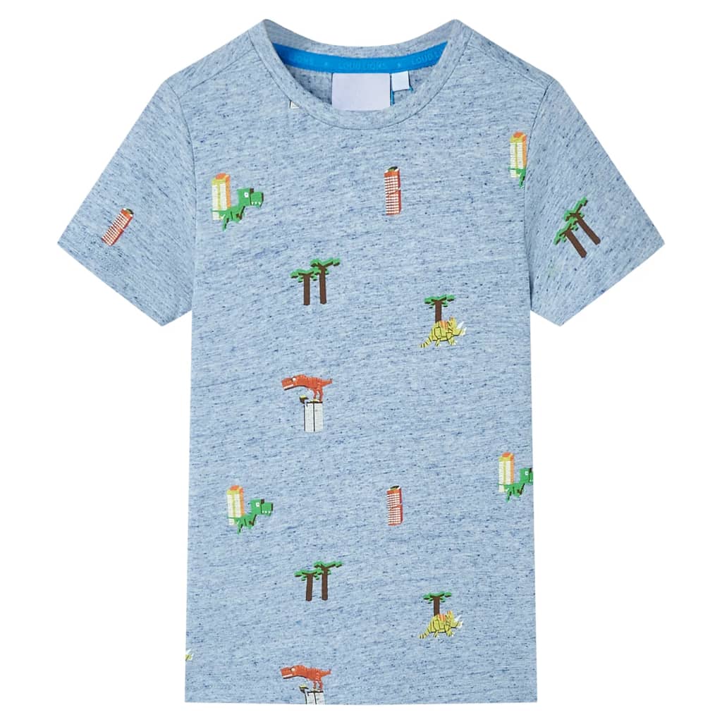 Kids' T-shirt Blue Melange 128