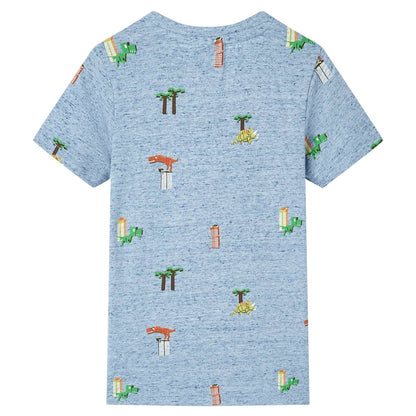 Kids' T-shirt Blue Melange 128