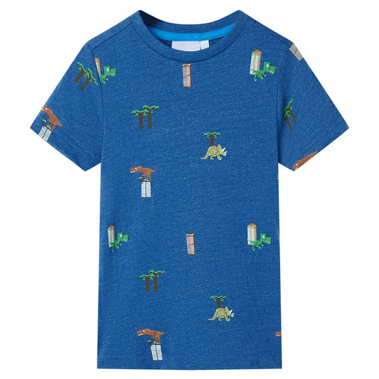 Kids' T-shirt Dark Blue Melange 116