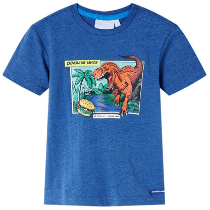 Kids' T-shirt Dark Blue Melange 92