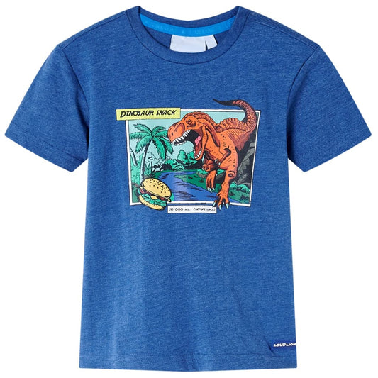 Kids' T-shirt Dark Blue Melange 92