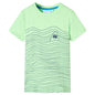 Kids' T-shirt Shark Print Neon Green 116