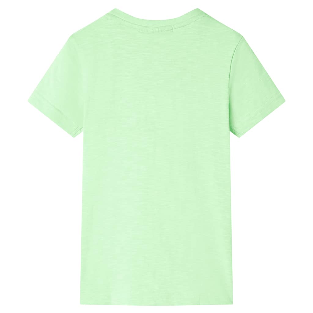 Kids' T-shirt Shark Print Neon Green 116