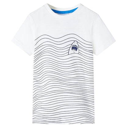 Kids' T-shirt Shark Print Ecru 104