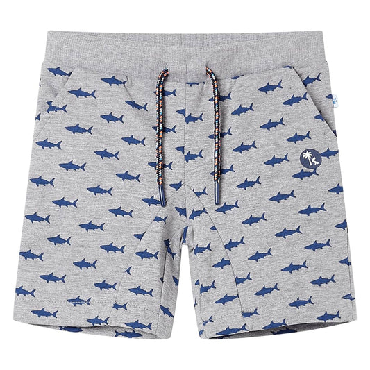 Kids' Shorts with Drawstring Light Grey Melange 92