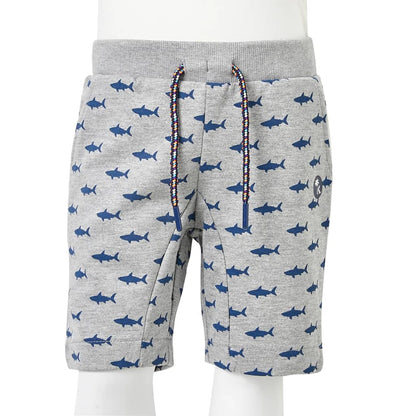 Kids' Shorts with Drawstring Light Grey Melange 92