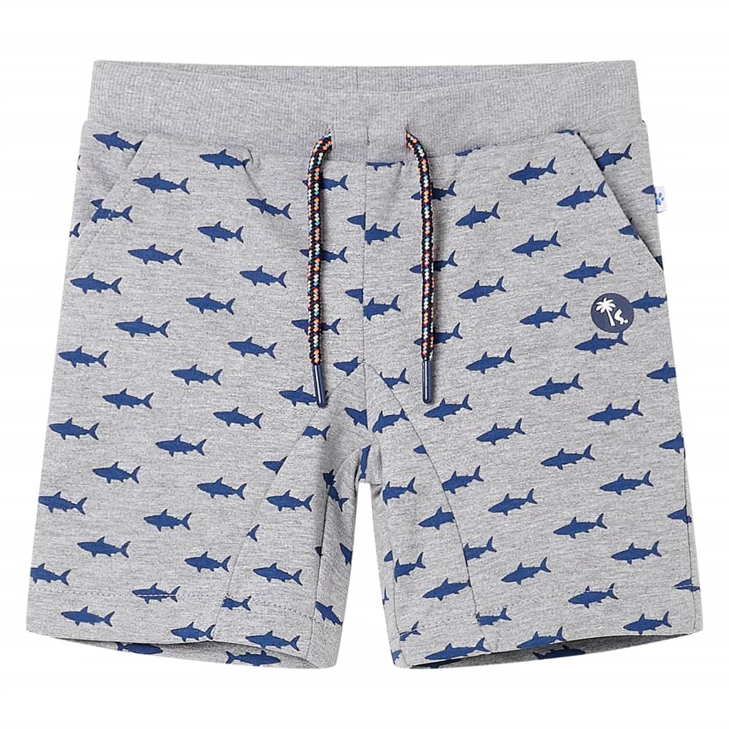 Kids' Shorts with Drawstring Light Grey Melange 104