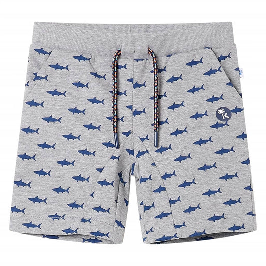 Kids' Shorts with Drawstring Light Grey Melange 104