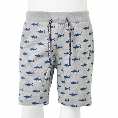 Kids' Shorts with Drawstring Light Grey Melange 116