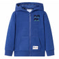 Kids' Hooded Sweatshirt with Zip Dark Blue Melange 92