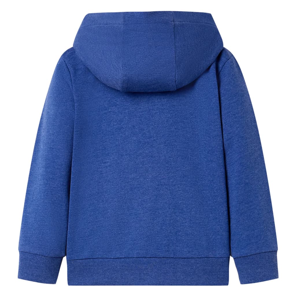 Kids' Hooded Sweatshirt with Zip Dark Blue Melange 92