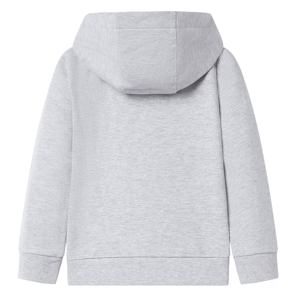 Kids' Hooded Sweatshirt with Zip Grey 128