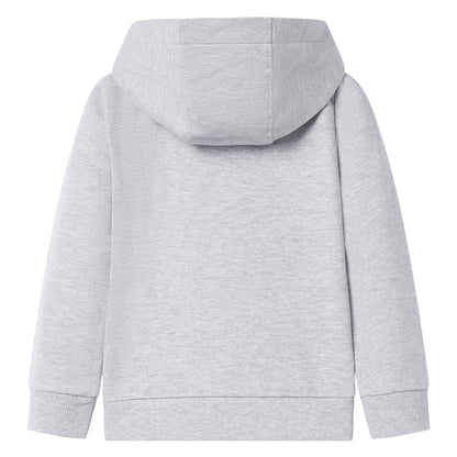 Kids' Hooded Sweatshirt with Zip Grey 140