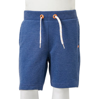 Kids' Shorts with Drawstring Dark Blue Melange 140