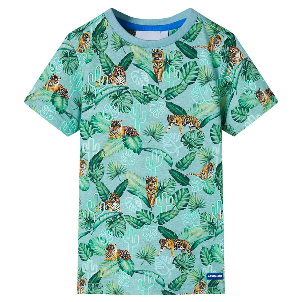 Kids' T-shirt Light Green Melange 92