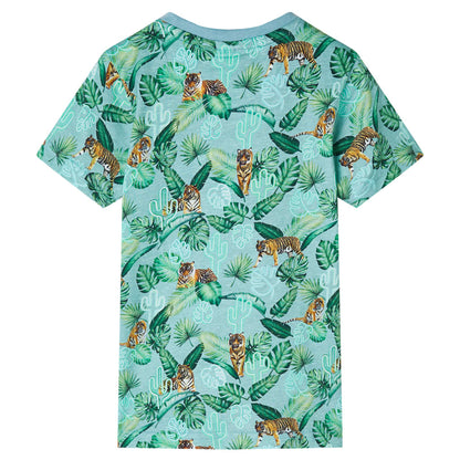 Kids' T-shirt Light Green Melange 92