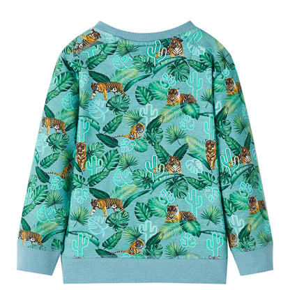 Kids' Sweatshirt Light Green Melange 128