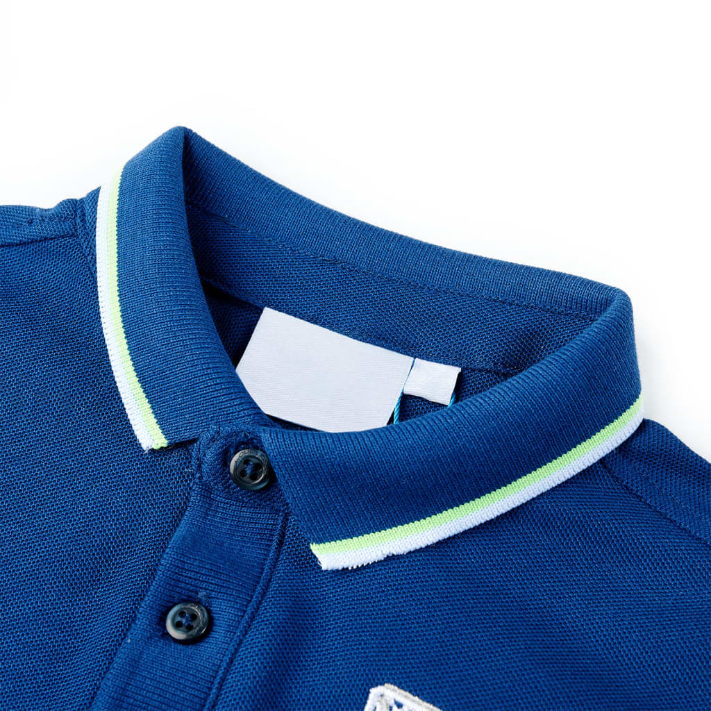 Kids' Polo Shirt Dark Blue 128