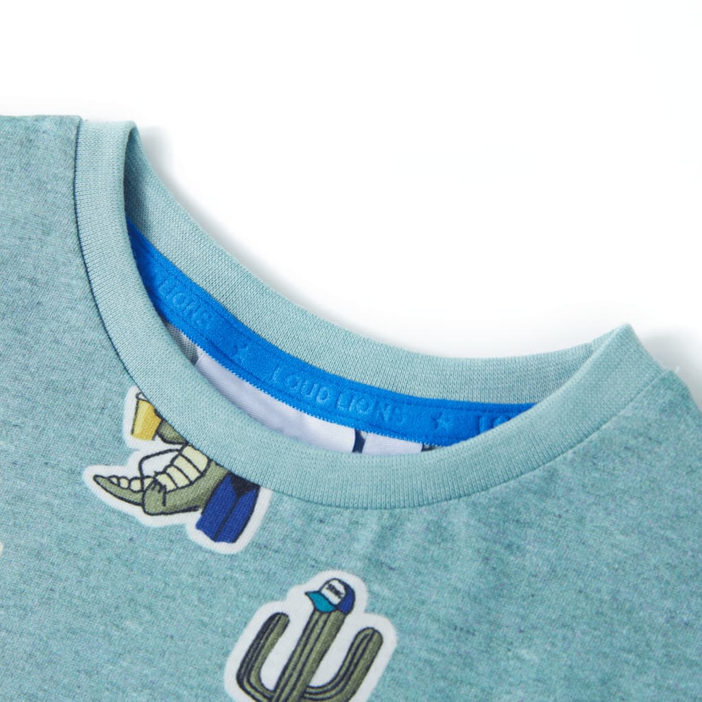 Kids' T-shirt Light Green Melange 92